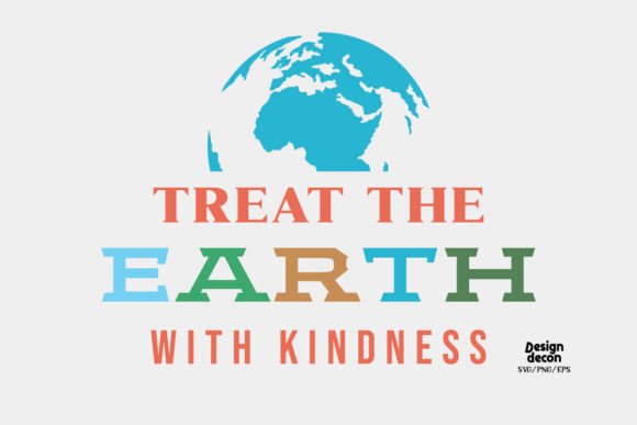 Earth Day Kind Quote Retro SVG: Graphics for Crafts & Content