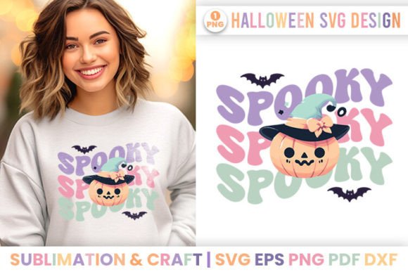 Halloween Sublimation Spooky SVG Quote: Graphics for Crafts & Branding