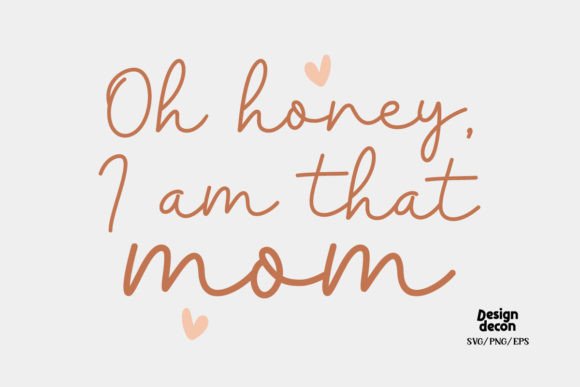 Honey Mom Quote Retro SVG Design for Crafts & Graphics