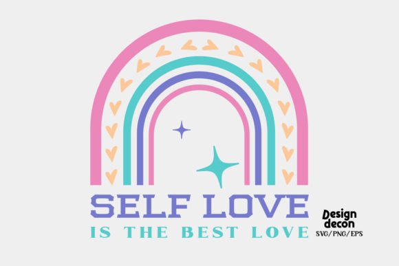 Self Love Quote Retro SVG PNG: Graphics for Crafts & Branding